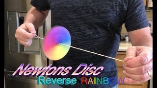 Newtons Disc - Reverse RAINBOW (Blending colors to be white)