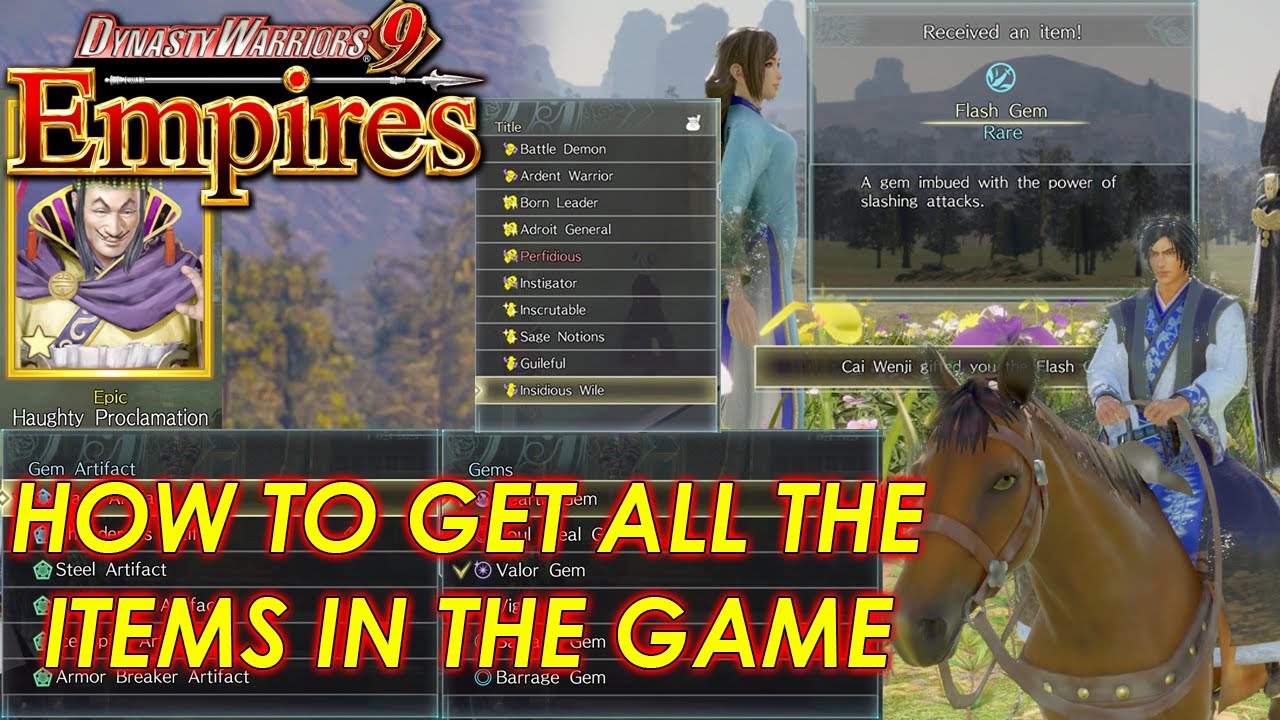 Dynasty Warriors 9 Empires HOW TO GET THE BEST HORSES Shadow Runner, Hex  Mark, Red Hare! 