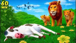 Cow Rescue Mission: Simba vs Scar Lion Battle! Animal Rescue Videos | Animal Battles Compilation