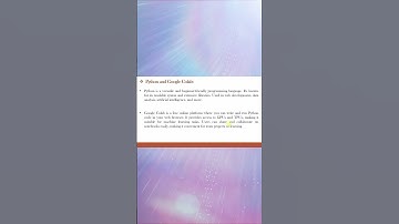 What is Python and Google Colab? #shorts #ytshorts #aiml