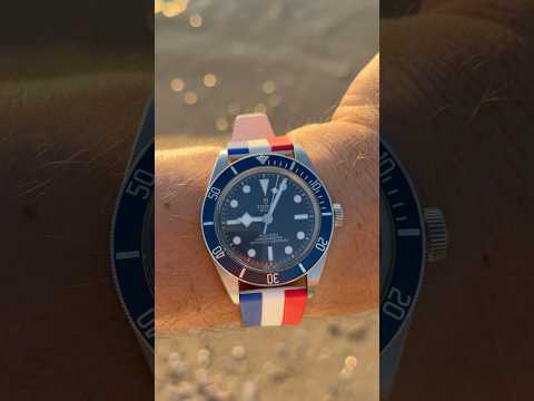 Wristbuddys FKM rubber Netherlands flag watch strap & Tudor Black Bay 58 #tudorblackbay #wristbuddys