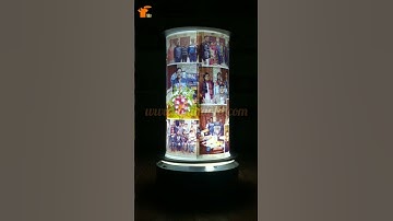 Cylindrical Rotating Photo Table Lamp