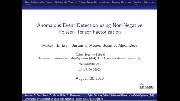 Anomalous Event Detection using Non-Negative Poisson Tensor Factorization