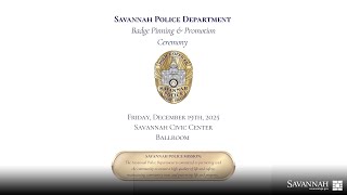 SPD Badge Pinning & Promotional Ceremony | December 19, 2025