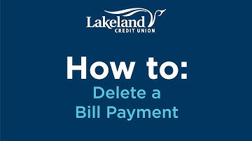 How to Delete a Bill Payment