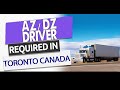 AZ/DZ DRIVER REQUIRED IN CANADA| Driver Jobs in Toronto Canada #Torontojobs #jobsinToronto