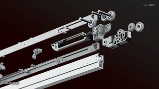 DoorSlide 3080 - Push Open Sliding Door System Two way Soft Closing  Promotional Video / 120-3080 screenshot 4