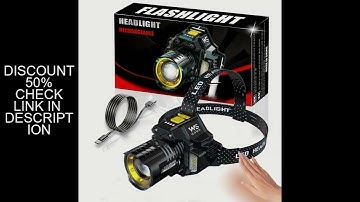 Sensor Headlamp LED Head Flashlight COB Rechargeable Headlight Head Torch Built-in Battery Fishing C