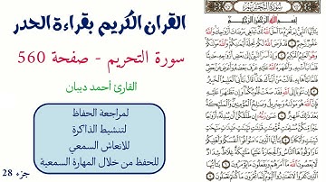 سورة التحريم صفحة 560 - احمد ديبان