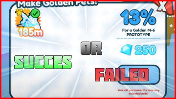 13% Chance to Get M-6 PROTOYPE GOLDEN PET And THIS HAPPEN!