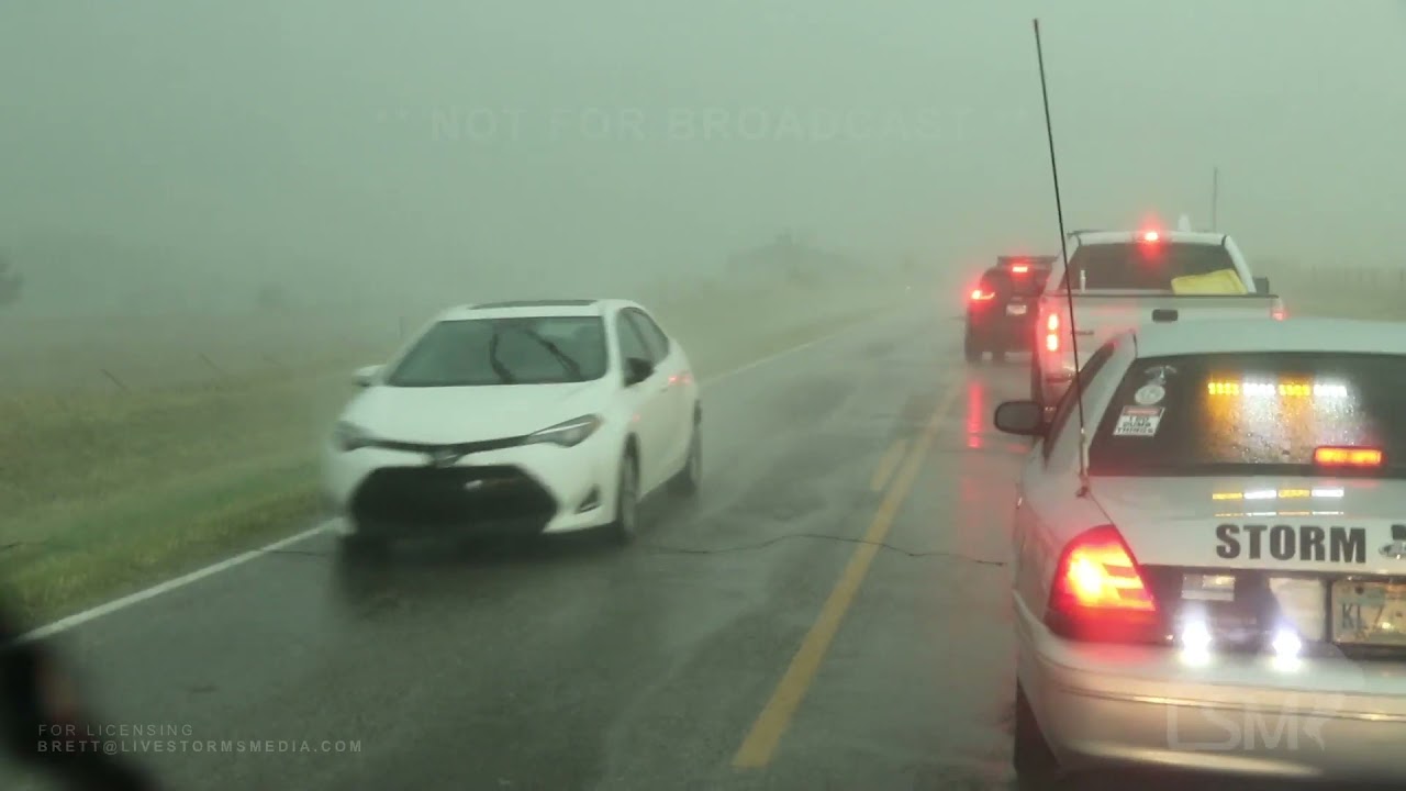 10-10-2021 Cooperton, OK - Power Flashes - Debris Hits Car - Hurricane Force Winds