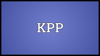 KPP Meaning