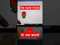 Ms word tricks | Rose 🌹 in ms word | Rose symbol #shorts #short #shortvideo