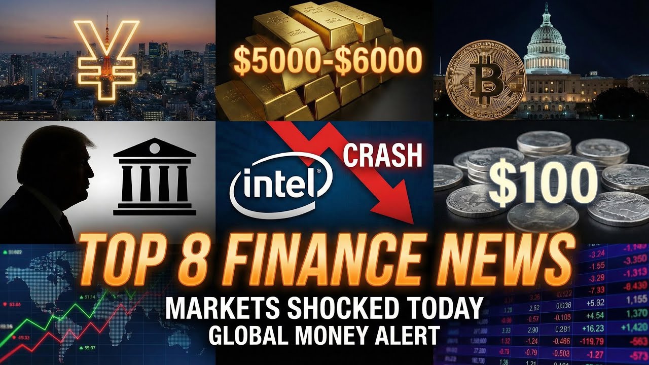 Top 8 Finance News Today | Gold $6000, Silver $100, Crypto, Stocks & Yen shock 📊😳 