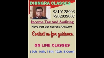 B.Com 2nd Year Assignment Solution |  Income Tax and Auditing | Get Correct Solutions