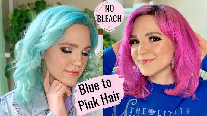 GREEN TO DARK PINK Hair Transformation, NO BLEACH
