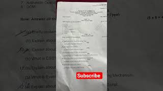 Web technology question paper 2024