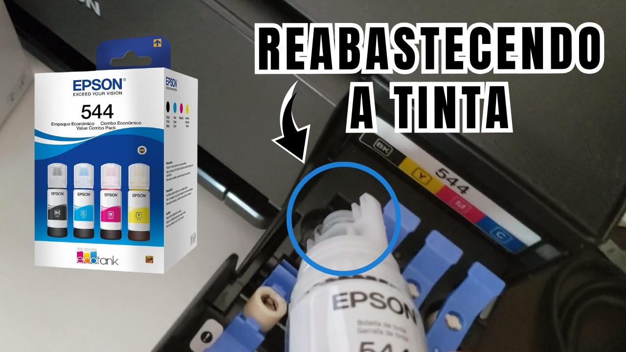 COMO RECARREGAR ABASTECER A TINTA DA IMPRESSORA EPSON L3250 | muito ...