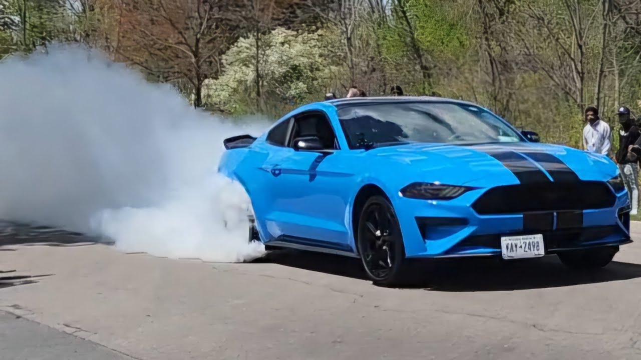 Cars Doing Burnouts And Revving Leaving a Car Show! | RIT Car Show May 2023