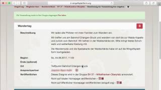 Wie Trage Ich Eine Veranstaltung Ein?