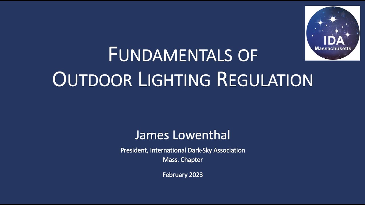 Fundamentals of Outdoor Lighting Regulation (Feb. 2023) YouTube
