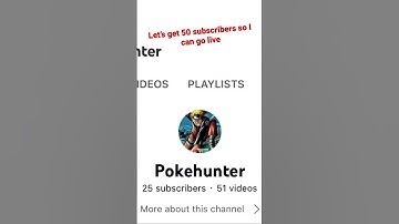 Let’s get 50 subscribers so I can go live