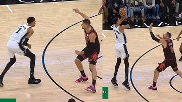 Victor Wembanyama has Nikola Vucevic on skates then hits clutch 3 vs Bulls