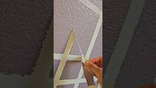 DIY accent wall using just paint and tape 😲 #shorts #youtubeshorts #trendingshorts