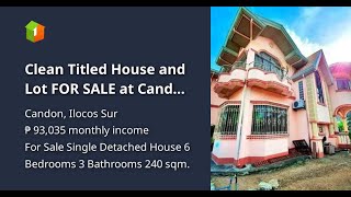 Clean Titled House and Lot FOR SALE at Candon City, Ilocos Sur