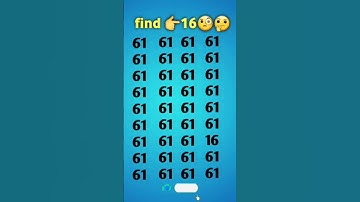 find odd number👉 16 #braintest #math #puzzle #find #education #youtubeshorts #gk question #shorts