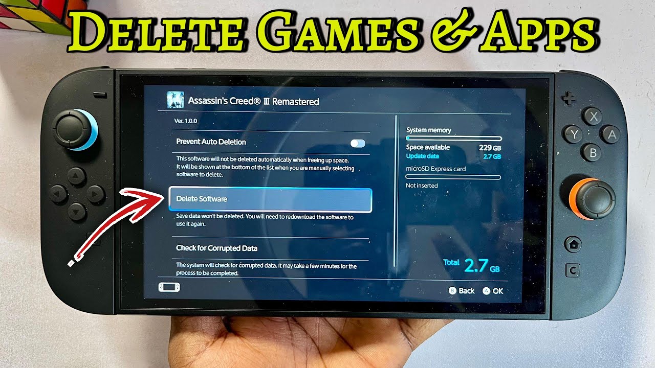 Nintendo Switch 2: How to Delete Games And Apps!