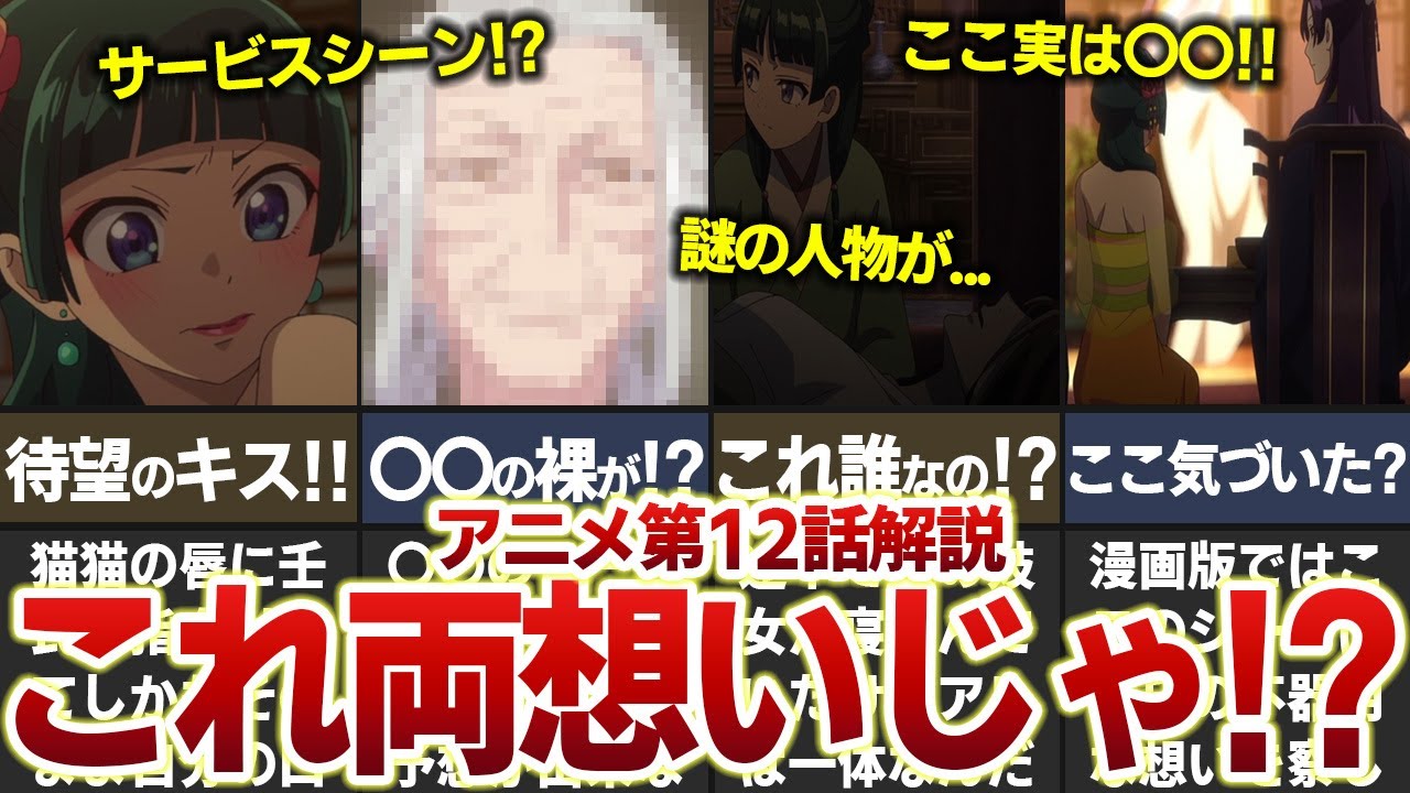 薬屋のひとりごと】最新アニメ第12話を徹底解説！！これはもう両想い
