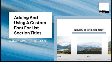 Custom Font For List Section Titles in Squarespace 7.1