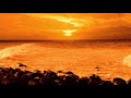 #Футаж апельсиновый закат на берегу моря ◄4K•HD► #Footage orange sunset by the sea