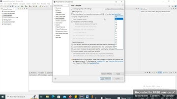 How to change  Java Compiler Version From Eclipse IDE