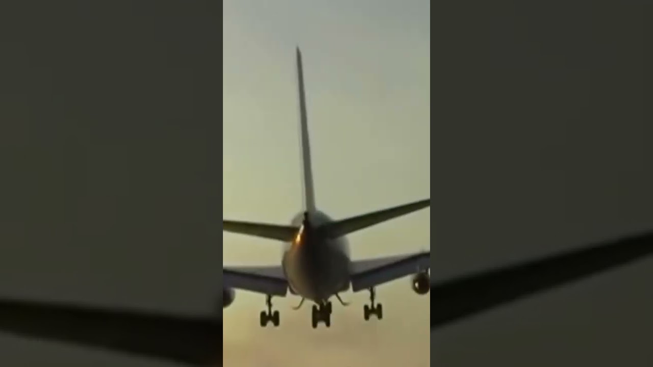 this overloaded plane struggling to lift off | 