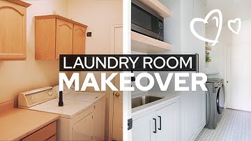 Laundry Room Makeover!! Before and After TRANSFORMATION and TOUR!!