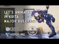 Lets animate  krita major kusanagi jumping shot 4 days