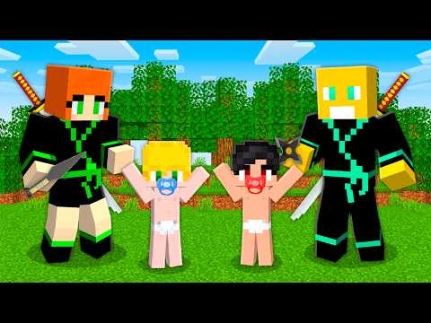 I Was ADOPTED by a NINJA FAMILY in Minecraft!