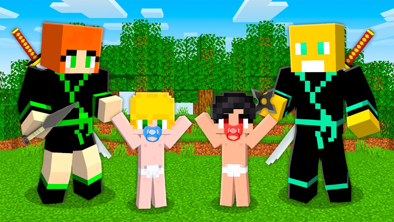 Fui ADOTADO por uma FAMILIA de NINJAS no minecraft