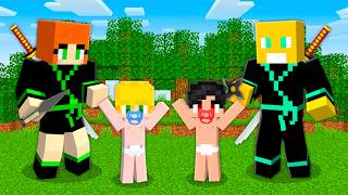 Fui ADOTADO por uma FAMILIA de NINJAS no minecraft
