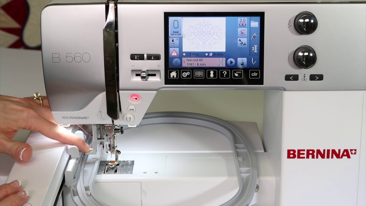 Bernina 560 83 Needle Threader Hitting the Hoop