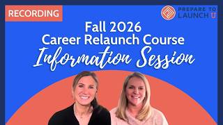Information Session Fall 2026 - Career Relaunch Course - September 8, 2026