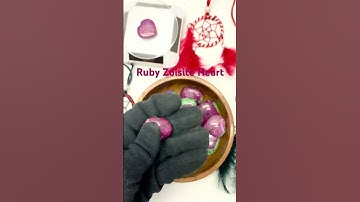 Ruby Zoisite Heart #rubystone #rubystones #healingcrystals #reels #gemstone #crystals #shorts #viral