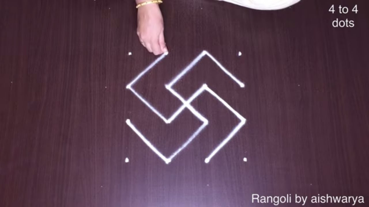 4 Dots Kutti Chitti Kolams Designs