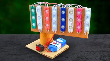 1 Scientific project item made with cardboard  LED Module 9V battery