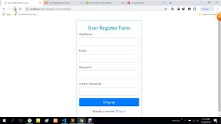 User Register Form  With Using Bootstrap 4 Bangle Tutorial