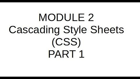 ITT 301 module 2 CSS part1