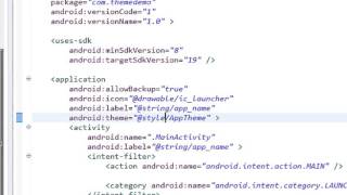 Android tutorial for beginners   106   Apply style as a theme