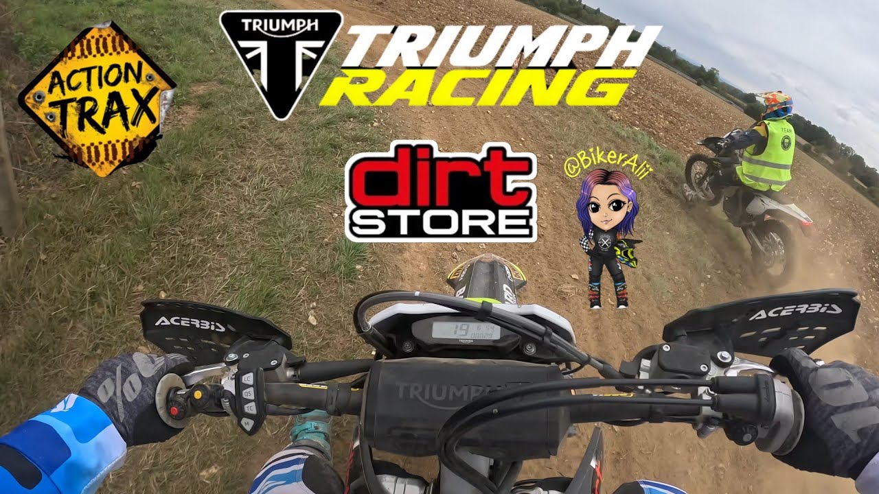 Ed's POV onboard Nick from DirtStore's TF 450-E Triumph! Chasing Triumph TF 250-E